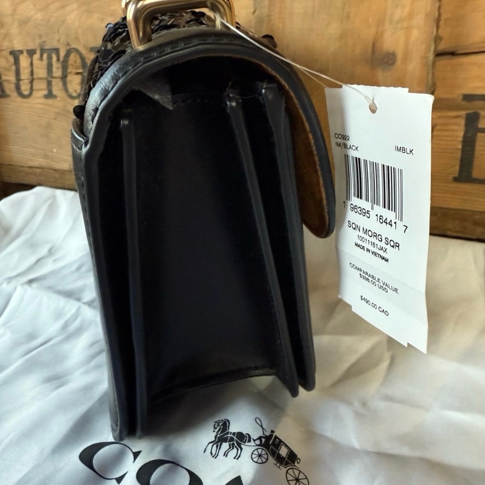 Coach Sequin Morgan Square Bag NWT - Picture 8 of 13